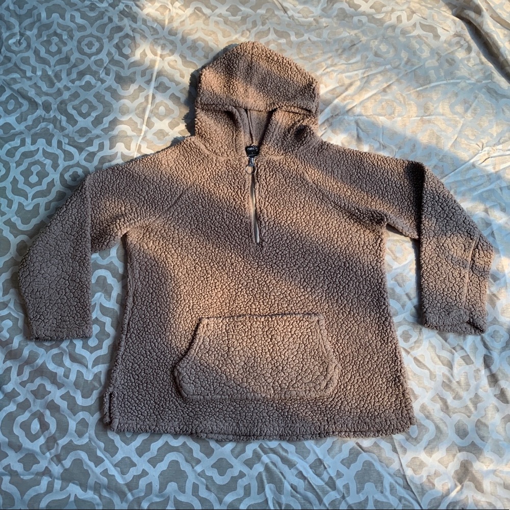 Light brown Sherpa hoodie